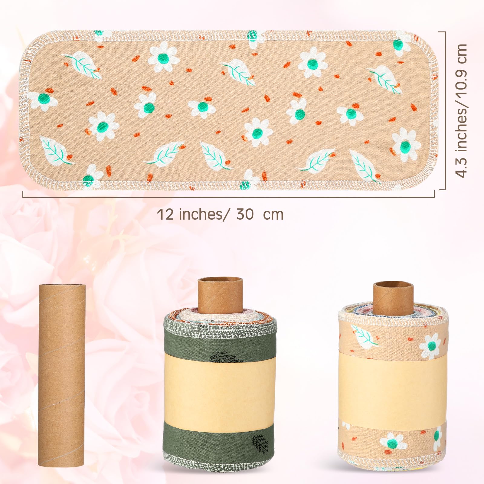 VitalCozy 50 szt. wielokrotnego użytku ręczniki toaletowe nadające się do prania, bidet, ściereczki do wielokrotnego użytku, ręczniki bezpapierowe, ręczniki papierowe do kuchni, ścierki papierowe