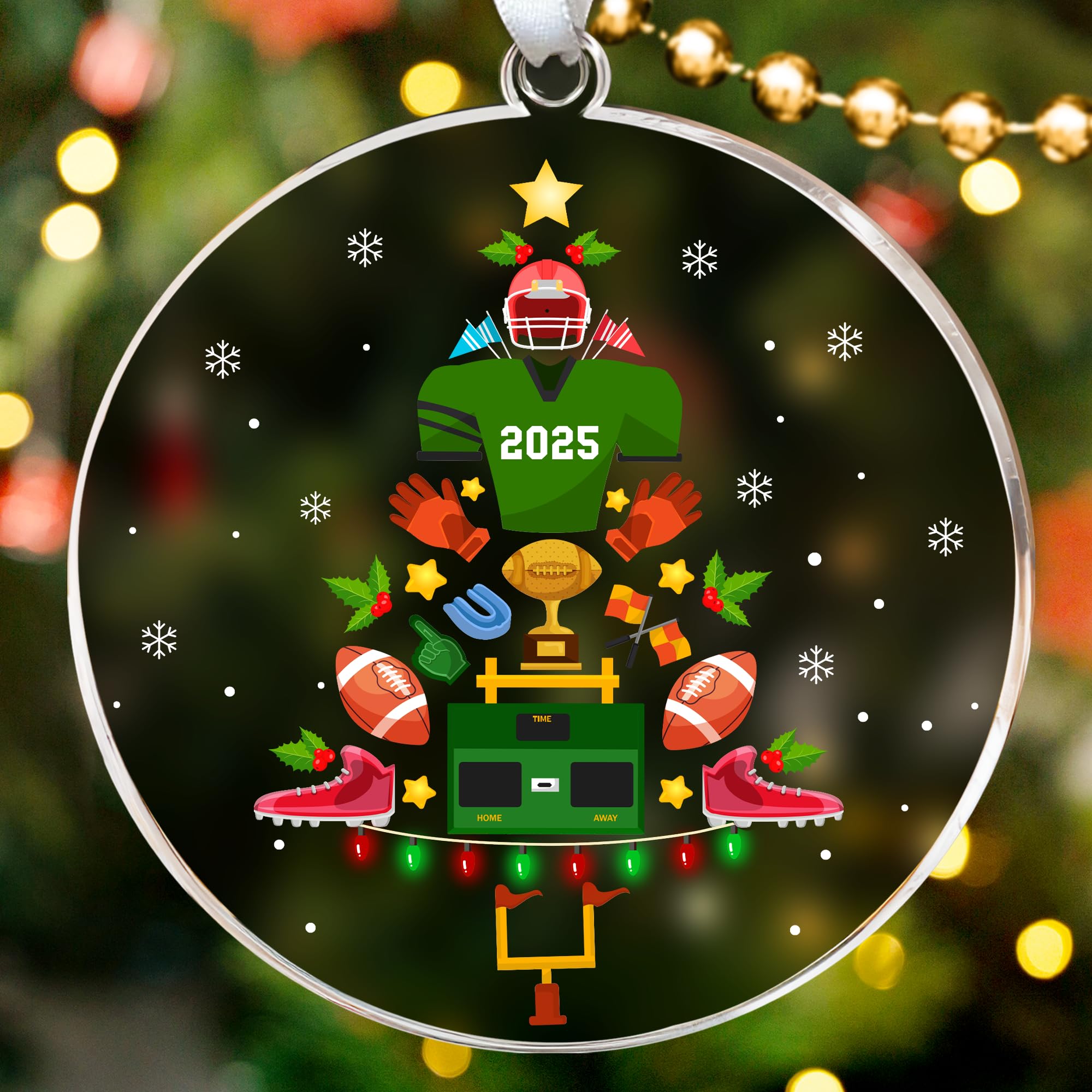 Décoration Noël football cadeau idéal pour supporter et arbre de fêtes