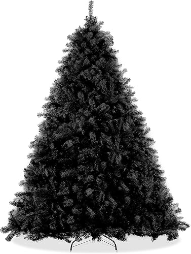 Árbol de Navidad artificial Casafield de abeto negro de 7.5 pies de alto con soporte de metal resistente.