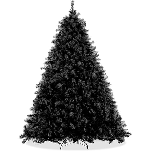 Casafield 6FT Black Spruce Artificial Holiday Christmas Tree with Sturdy Metal Stand