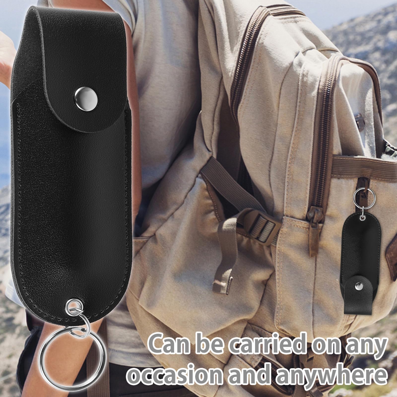 Amazon.co.jp: 催涙スプレーホルダーポーチレザーケースキーホルダー