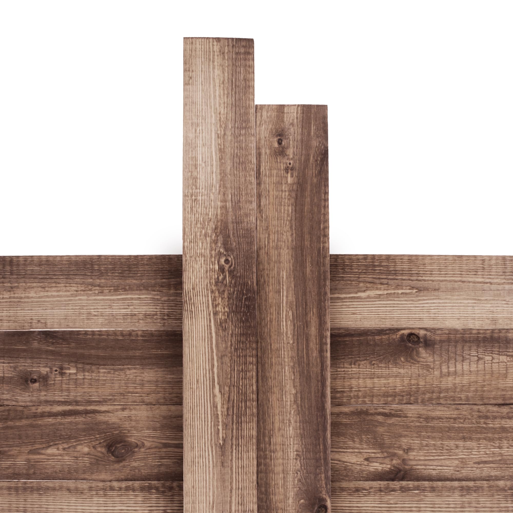 Holz Wandverkleidung Vintage-Holz Retro Brown (0,96m2) Deko Verkleidung Wandpeneele Holzdeko für Wohnzimmer Schlafzimmer Bad & Küche einfache Montage mit Kleber Nagel o. Schrauben (Old Brown White)