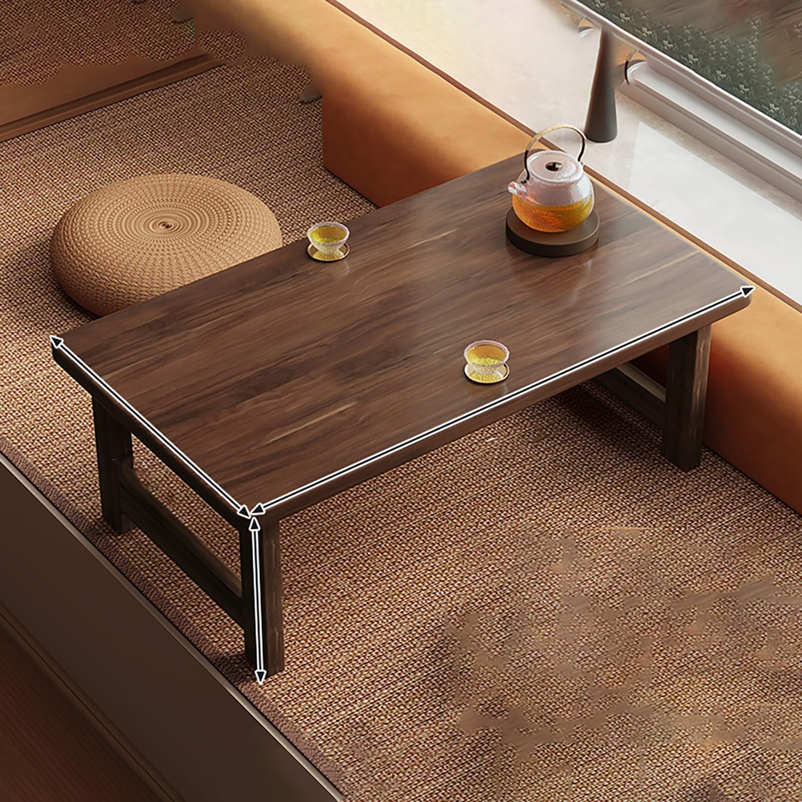 Table basse pliante japonaise portable et gain de place pour un salon modulable