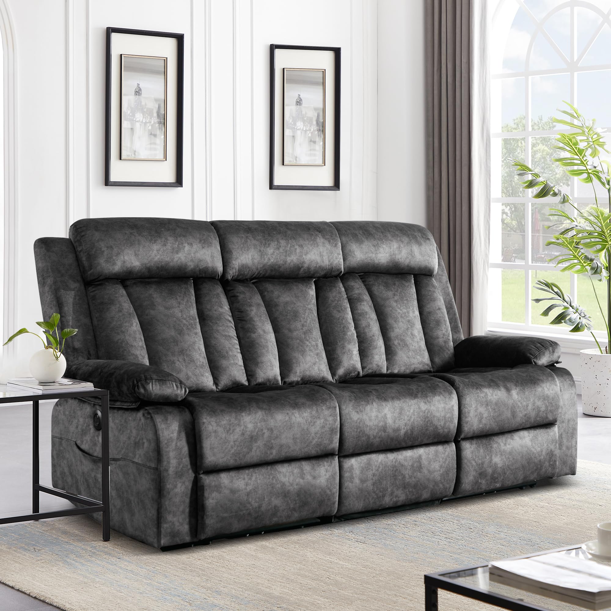 Amazon.com: GUEAPY Power Reclining Sofa, 3-Seater Reclining