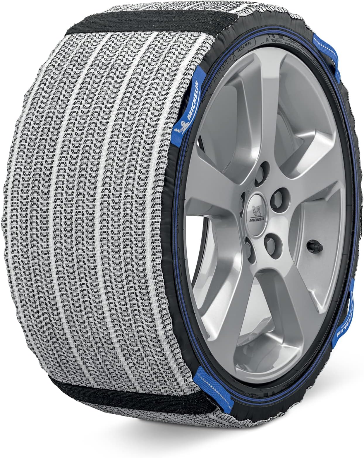 SOS Grip Evolution High Performance Snow Socks SOS 1 - Textile Snow Chains Approved EN16662-1 - Easy Assembly <2 Min - Snow and Verglas Grip - ESP/ABS Compatible