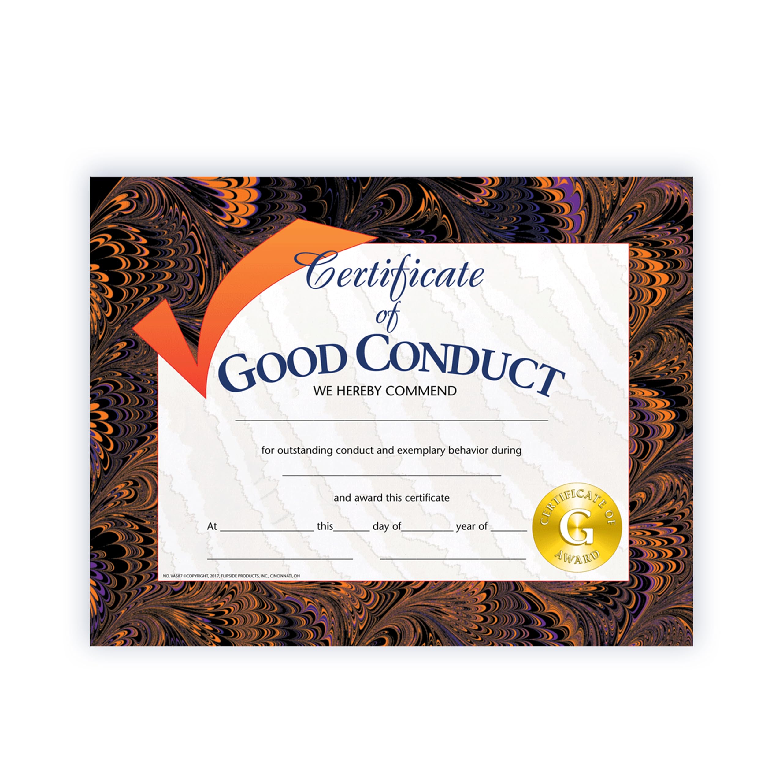 Hayes Publishing Certificate of Good Conduct, 8.5" x 11", Pack of 30