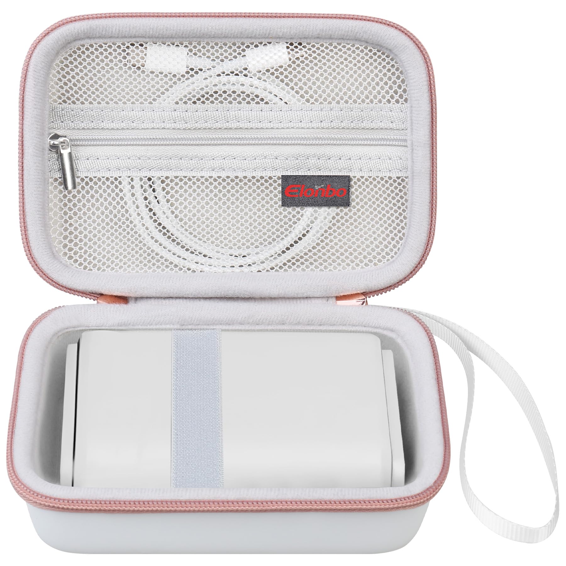 Elonbo Carrying Case for GL.iNet GL-MT3600BE (Beryl 7)/ GL-MT3000 (Beryl AX)/ GL-AXT1800 Portable Travel Router, Pocket WiFi Hard Travel Bag, Mini Mobile Hotspot Router Storage Holder, White