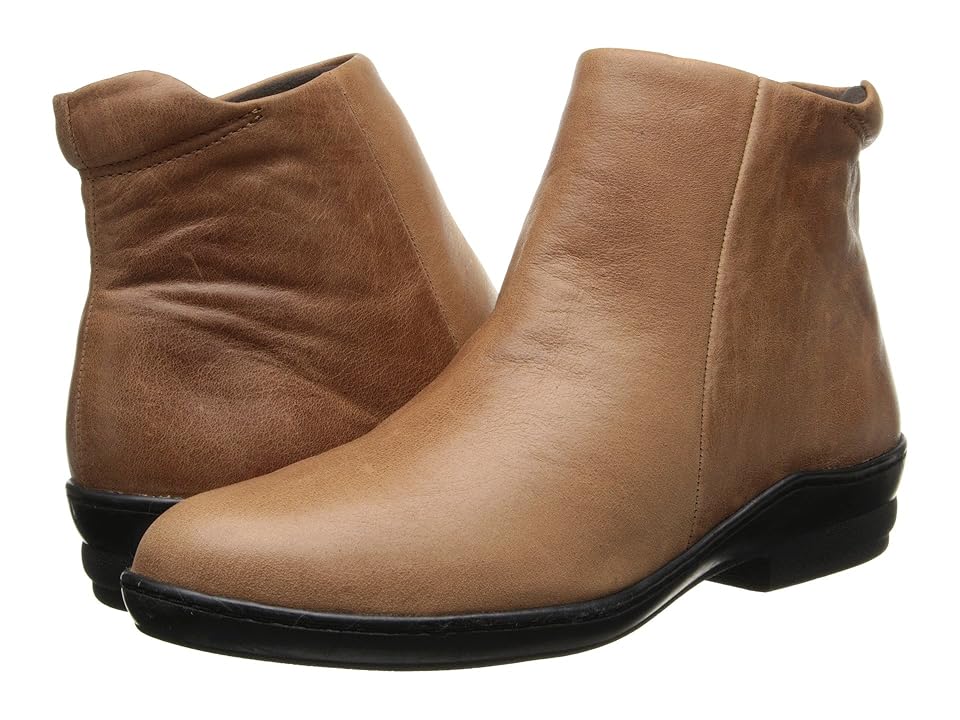 

David Tate Simplicity (Luggage Calfskin) Women's Zip Boots, Brown