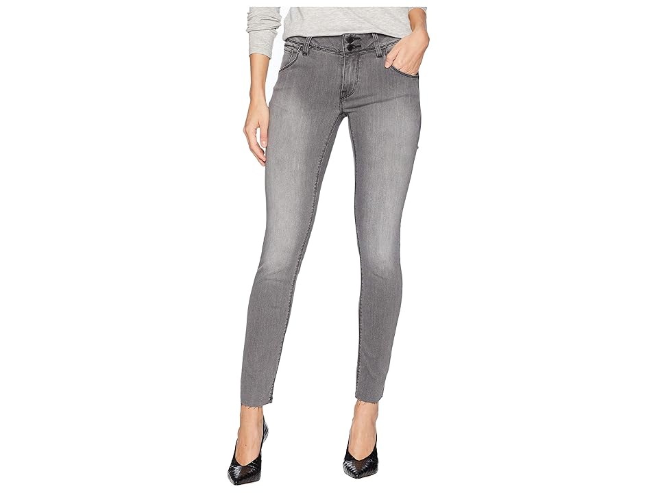 

Hudson Collin Mid-Rise Skinny Ankle Raw Hem in Trooper Grey (Trooper Grey) Women's Jeans