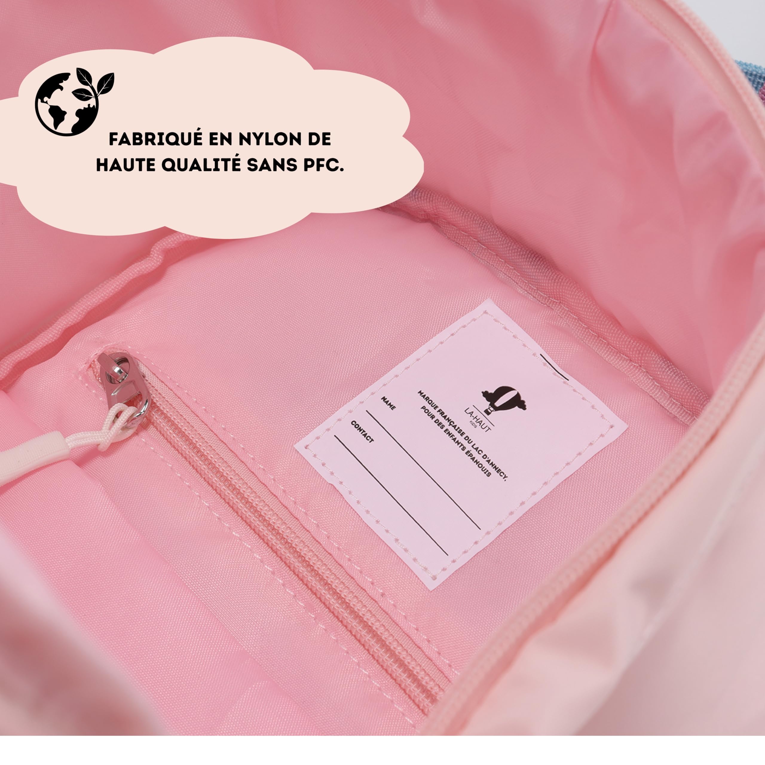 Sac à dos ultra léger et imperméable pour fille garçon de 3 ans à 10 ans, Cartable 10L pour maternelle primaire, Matière écologique sans PFC en Nylon de haute qualité. Conçu pour scolaire et voyage.