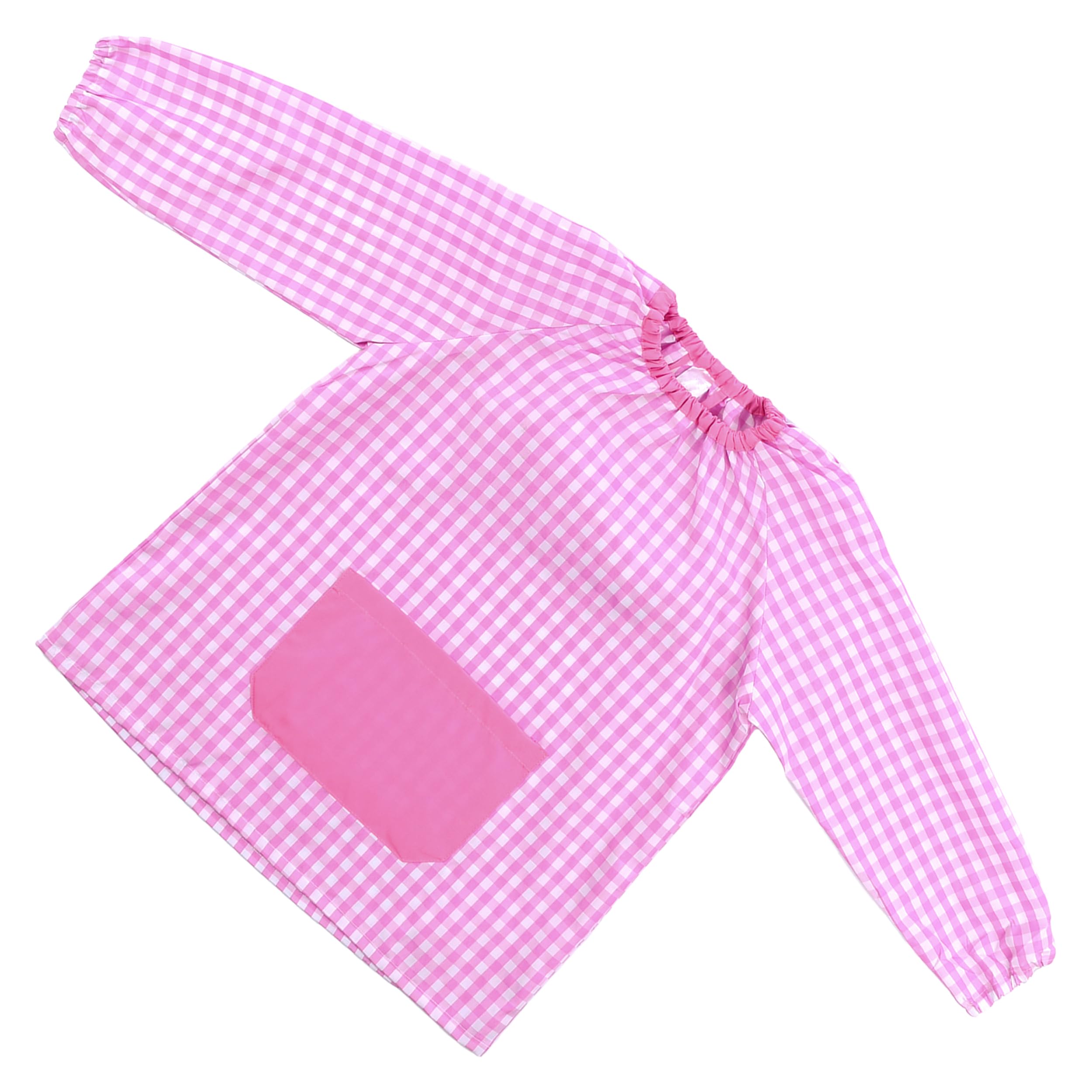 Etrexonline Baby Escolar Infantil Cómodo - Bata Sin Botones, con un Bolsillo, Puños y Cuello Elásticos, Ideal para Guardería y Colegio, para Niños y Niñas