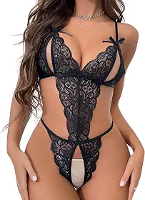 Body Feminino Rendado Lingerie Regulagem Vermelho