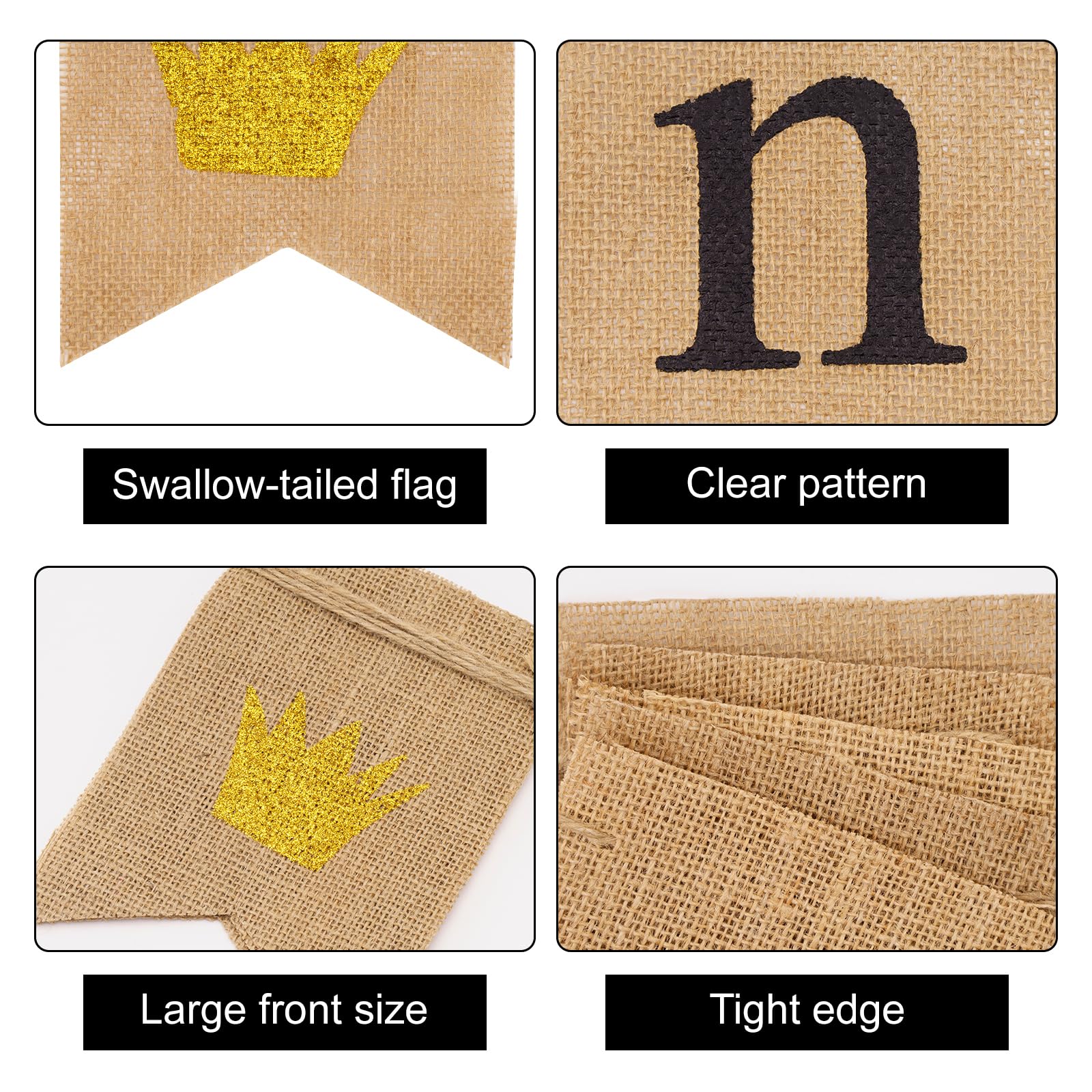 Striscione "One" Per Seggiolone Compleanno | Tema 1 Anno | Decorazione Rustica In Tela Con Cordino - Foto 11