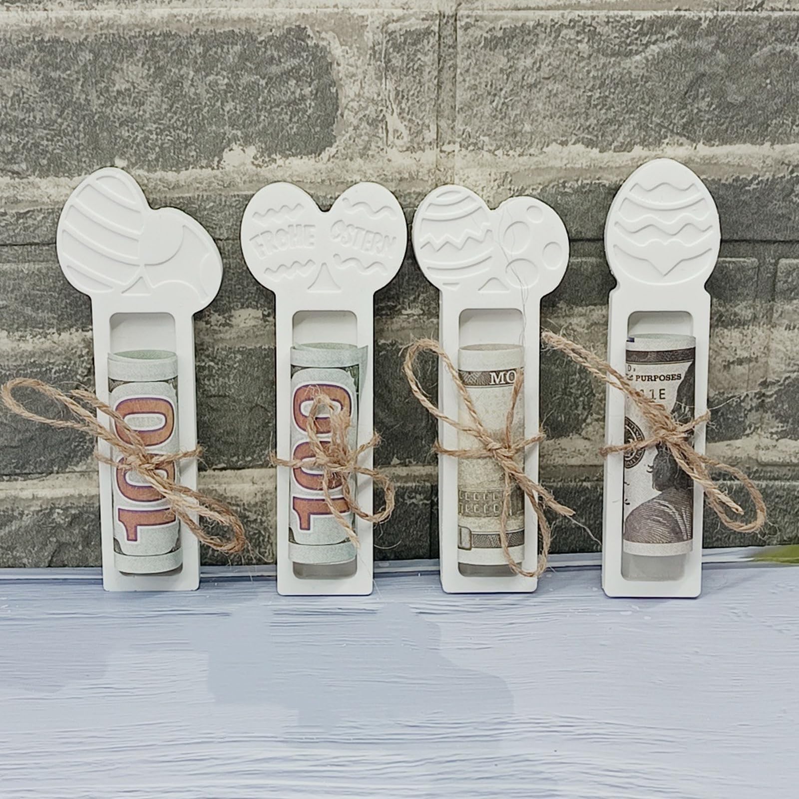 Silicone Moulds Casting Moulds Easter, Pack of 4 Easter Bunny Silicone Mould Money Gifts Casting Moulds Silicone Easter Rabbit Plaster Moulds for Casting Easter Eggs Silicone Mould Easter Chocolate