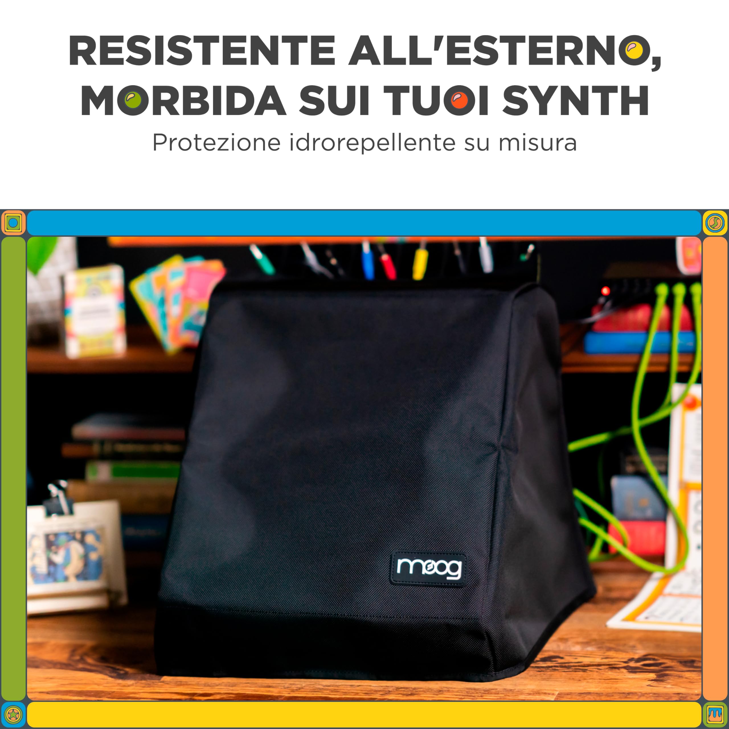 MOOG Sound Studio Accessory Kit con Rack a Tre Livelli, Mixer Analogico, Cavi Audio/Patch, Reggicavi e Alimentatore