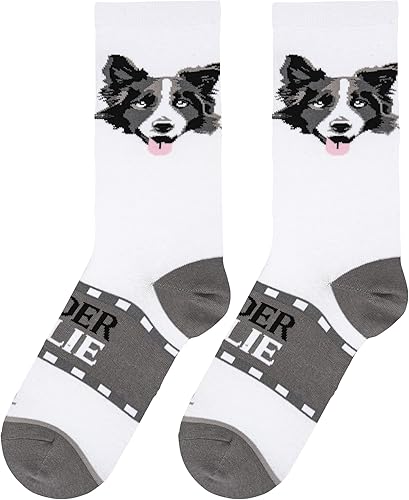 Miniatura 6 de Cool Socks Border Collie - Calcetines divertidos para mujer, talla 5-10, Collie de la Frontera