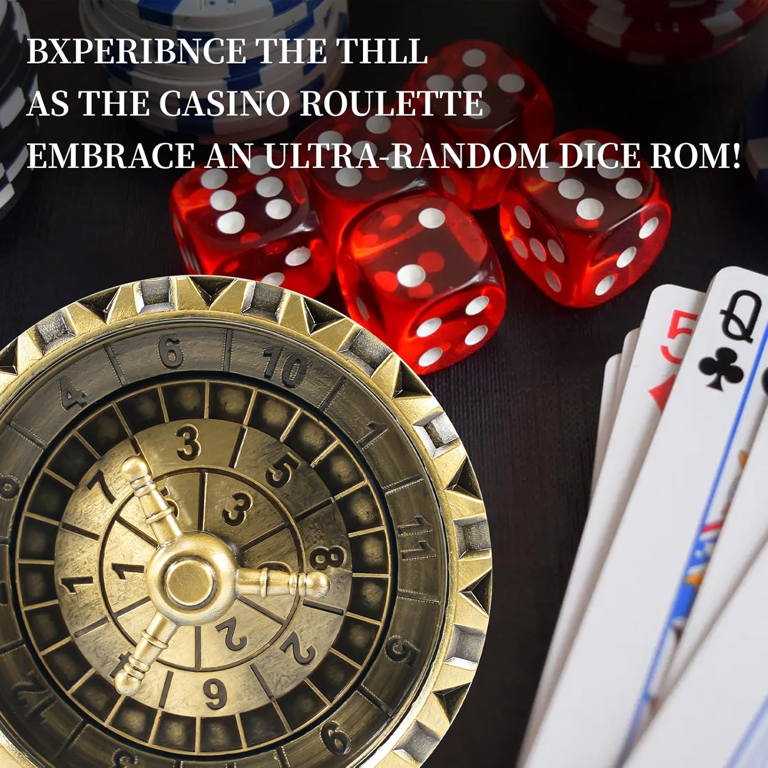 Froggod Roulette Dice Spinner – 1pc Metal DND Spinner with 3D Relief | Mechanical DND Dice with Gorgeous Gift Box for Rolling Game(D12 Ancient Gold)