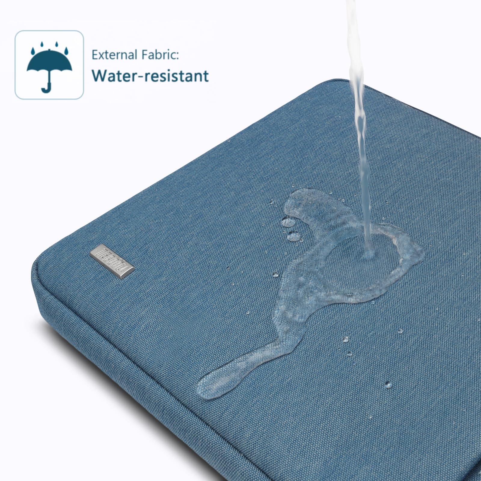 TECOOL Custodia 13-13,3 Pollici per MacBook Air 13 13.6 M4 M3 M2 M1 2025 2024-2010,MacBook Pro 13 M2 M1 2022-2012,MacBook Pro 14 M4 M3 M2 2024-2019,Porta Computer per 13 PC Portatili,Denim Blue