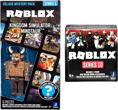 Roblox Action Collection - Kingdom Simulator: Minotaur Deluxe Mystery Figure Pack + Mystery Figure Bundle [Includes 2 Exclusive Virtual Items]