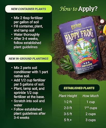 Miniatura 6 de FoxFarm Happy Frog Fertilizante vegetal amante de los ácidos, fertilizante de liberación lenta para rododendros, azaleas, hortensias, arándanos,