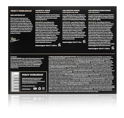 Miniatura 2 de Age Defence Kit, un conjunto de cuidado de la piel para hombres que contiene exfoliante facial de carbón (con AHA natural), suero facial