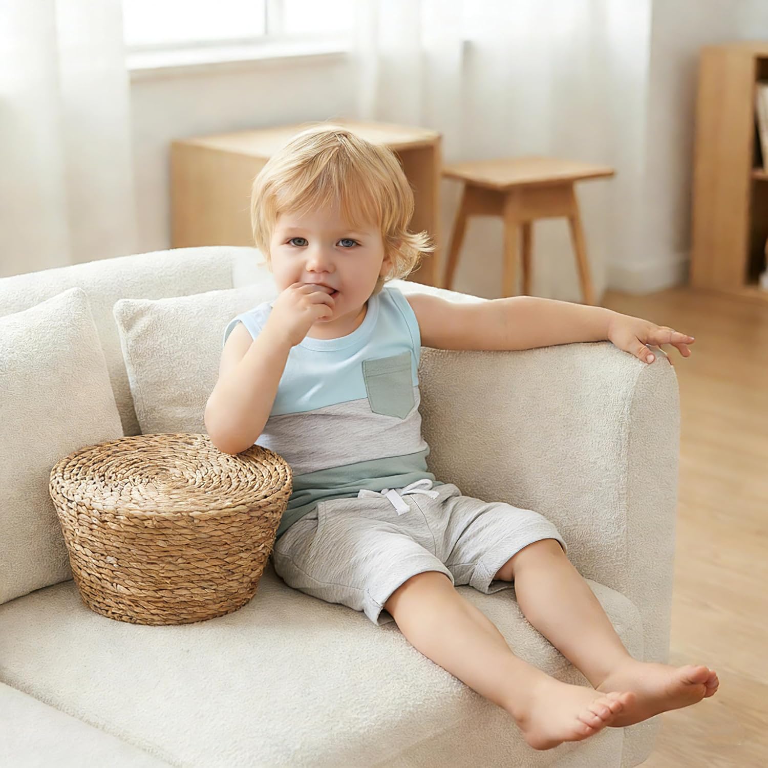 Kupretty Toddler Baby Boy Clothes 6 12 18 24 Month 2T 3T Summer Outfits Sleeveless Tank Vest T-Shirt + Casual Shorts Set - Image 3