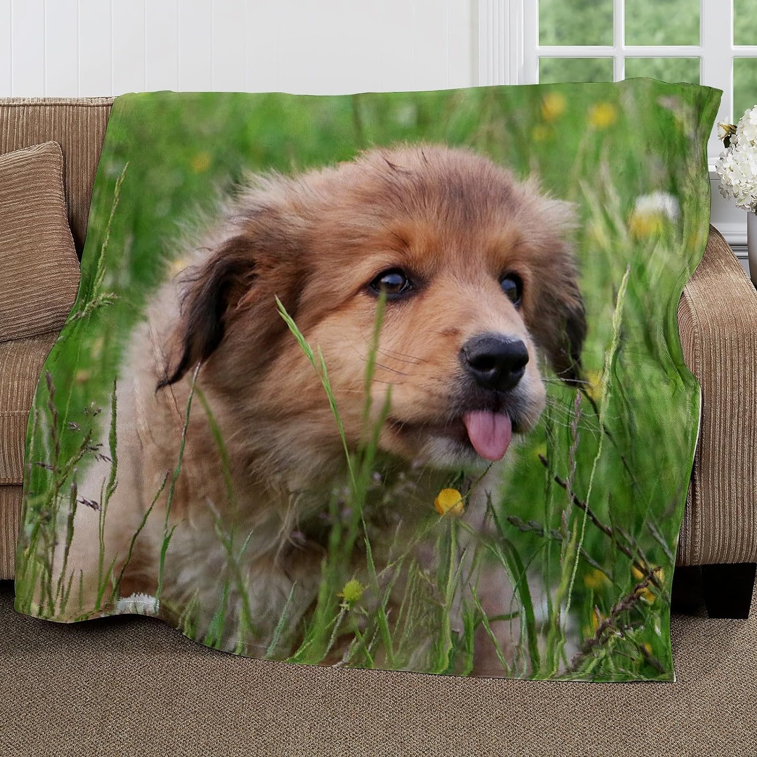 Couverture Chien 3D Plaid Polaire 180x220 Animal Doux Microfibre Couverture en Flanelle Chien Couvertures et Plaids Chaud pour lit Jeté de Canapé m3603