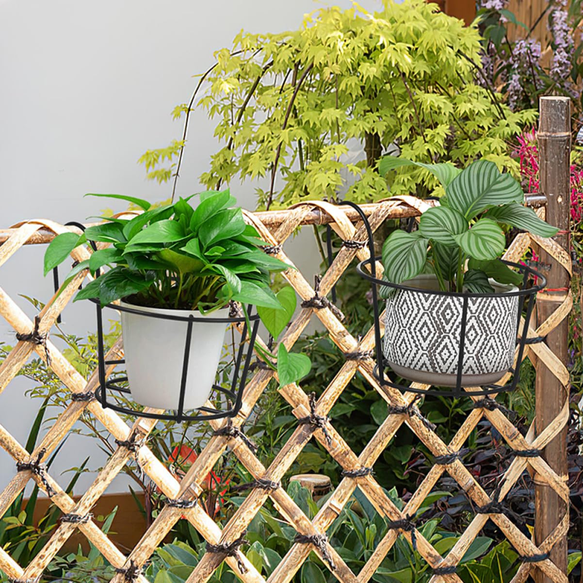 Mikikit 6piezas Soportes Para Jardineras De Ventana Colgadores De Hierro Ahorra Decoración Interior