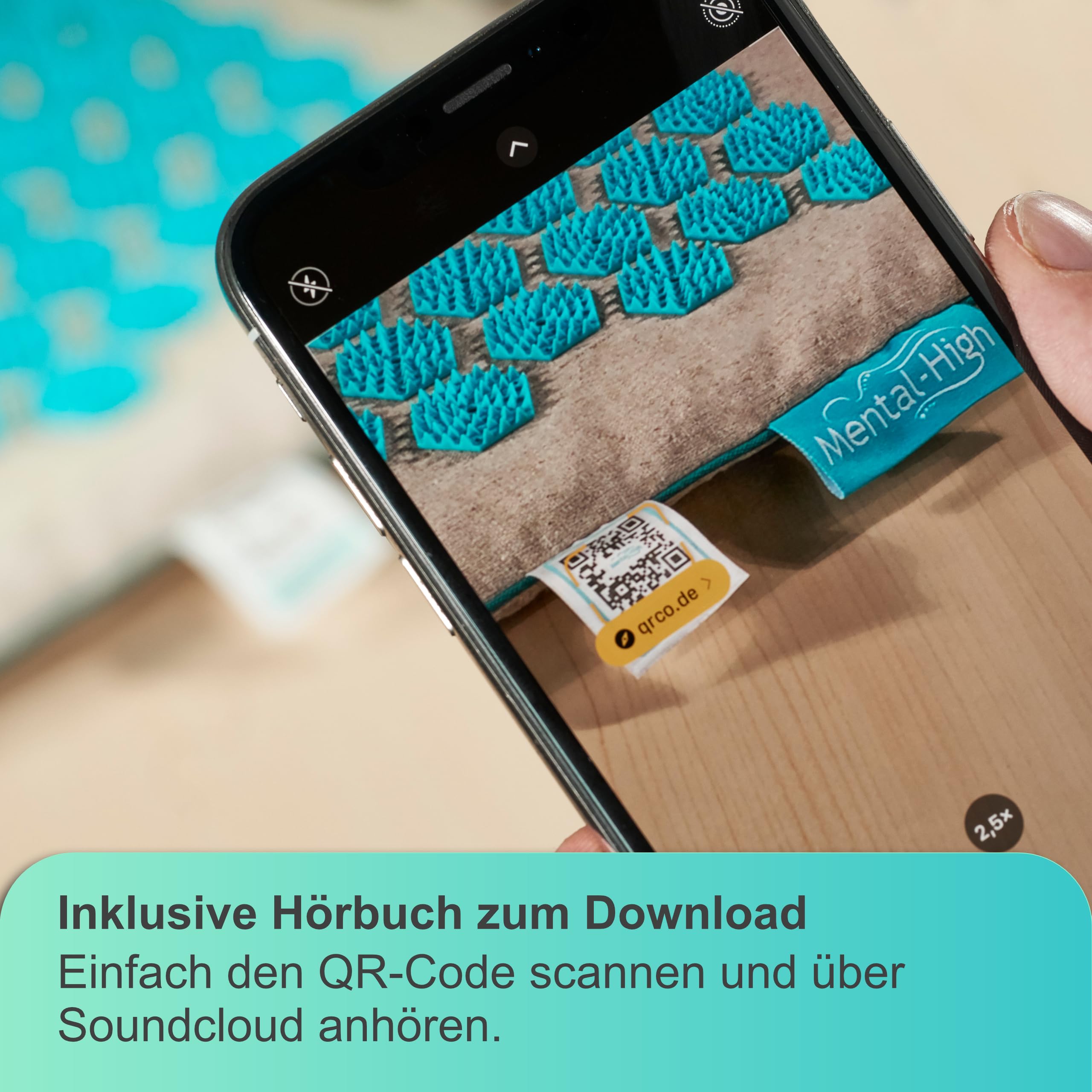 Akupressurmatte + Digitales Hörbuch (33 Minuten) als Geschenk für Entspannung, Stressabbau, Wellness Schnelle Hilfe bei Rückenschmerzen,Verspannungen,Blockaden