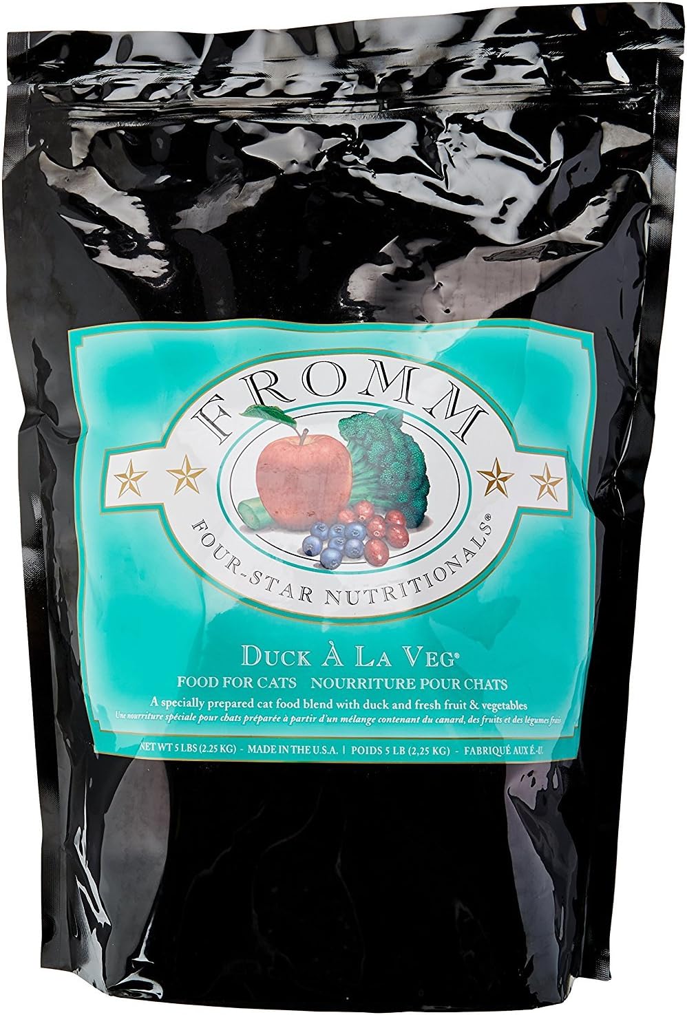 Four-Star Duck a La Veg Dry Dry Cat Food, 5-Pound Bag