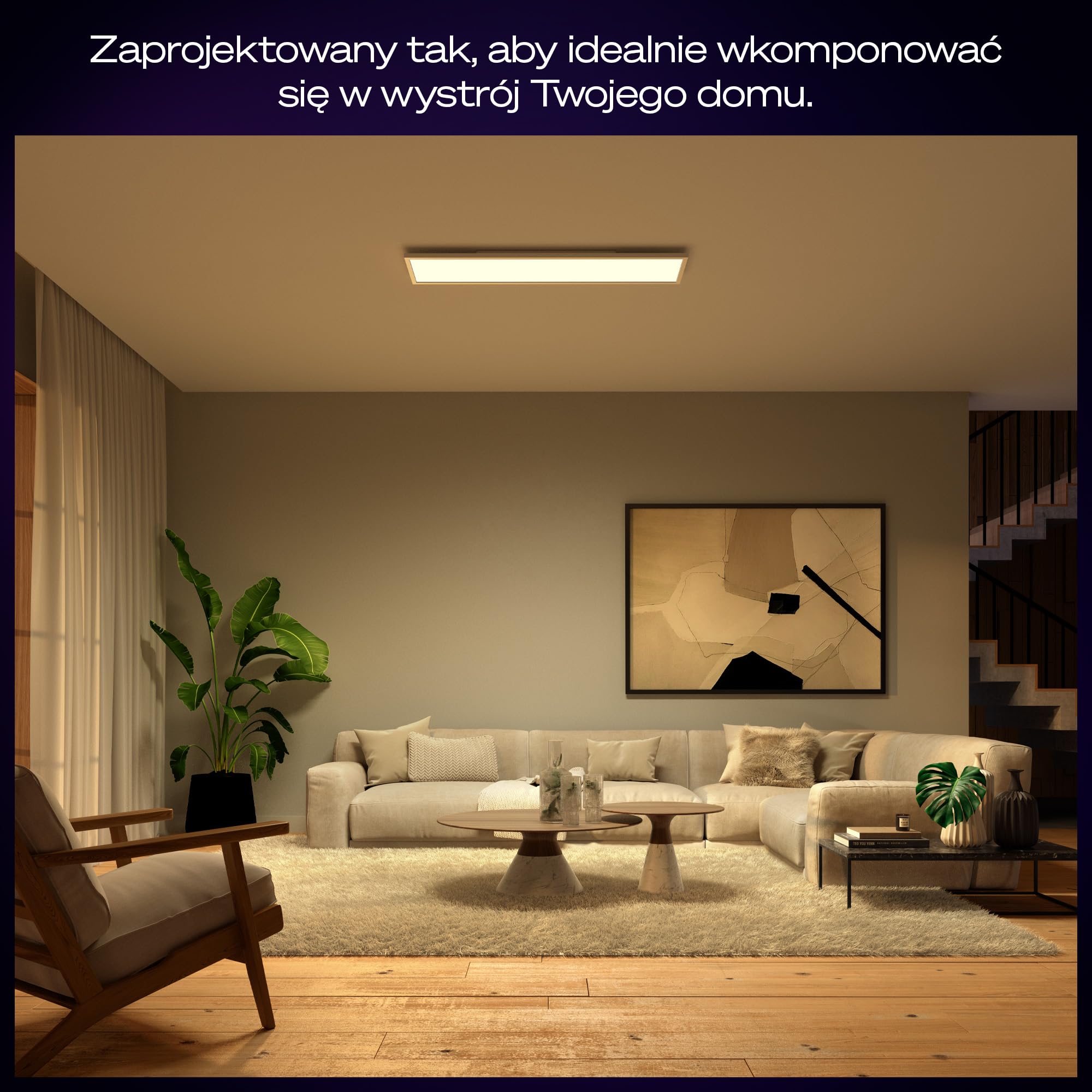 Philips Hue White and color ambiance Prostokątny panel Surimu Zintegrowane źródło światła LED Sterowanie przez Bluetooth za pomocą aplikacji Sterowanie za pomocą aplikacji lub głosu