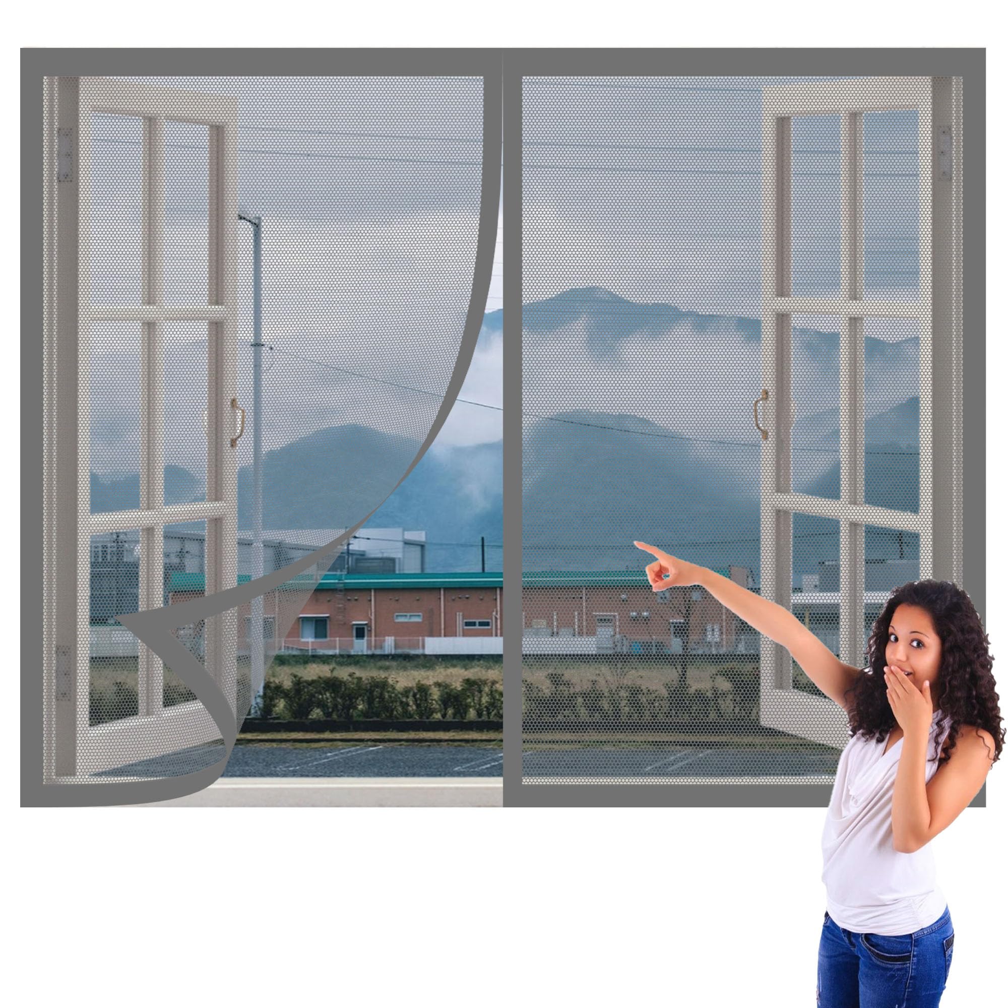Moustiquaire magnétique fenêtre et porte patio pour des nuits d'été paisibles