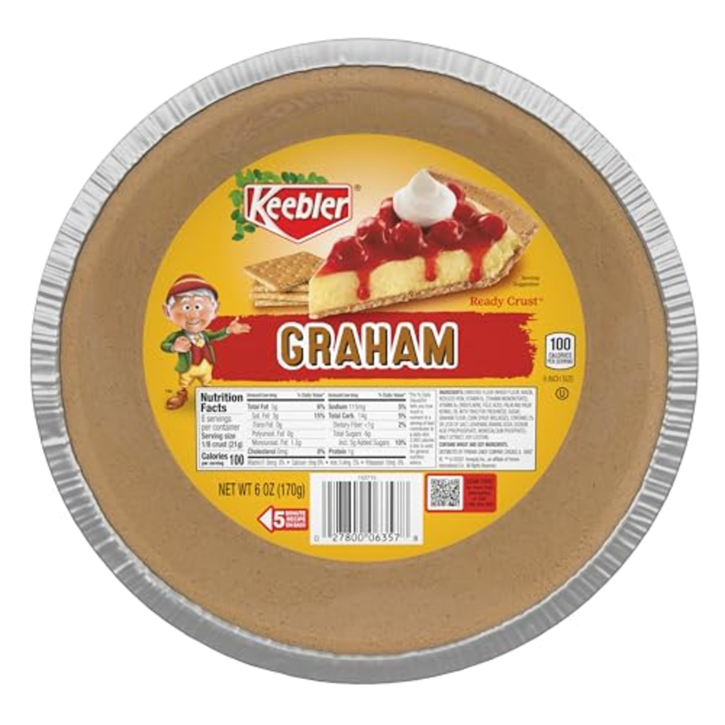 Keebler Ready Crust Graham Cracker Pie Crusts, Pie Shells, 9-Inch, 12 Ct