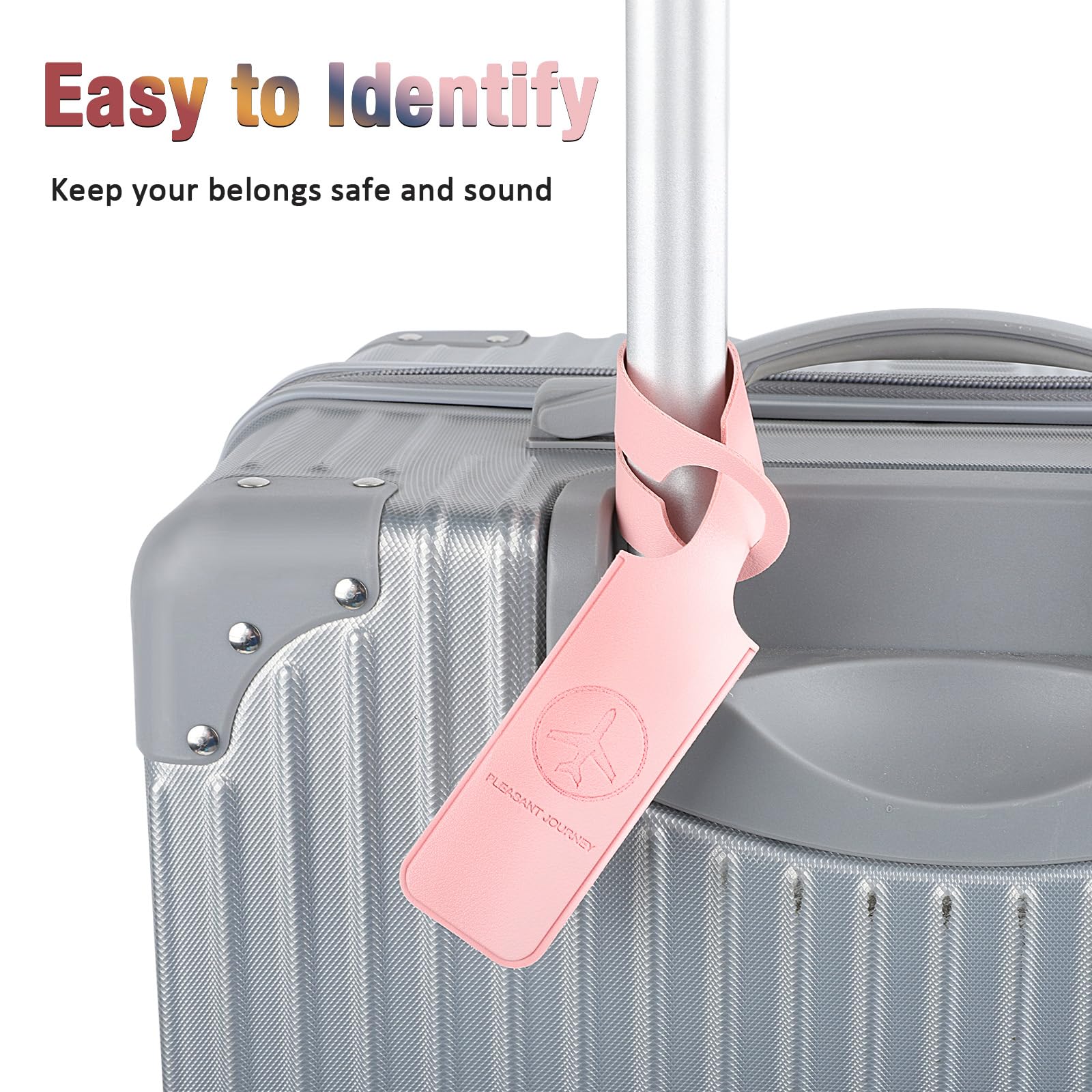 6 Pièces Etiquette Valise Voyage Avion, Etiquette Bagage En Cuir Pu Avec Carte Pour Nom Adresse Etiquettes Identification Etiquettes Bagage Valise 99131262