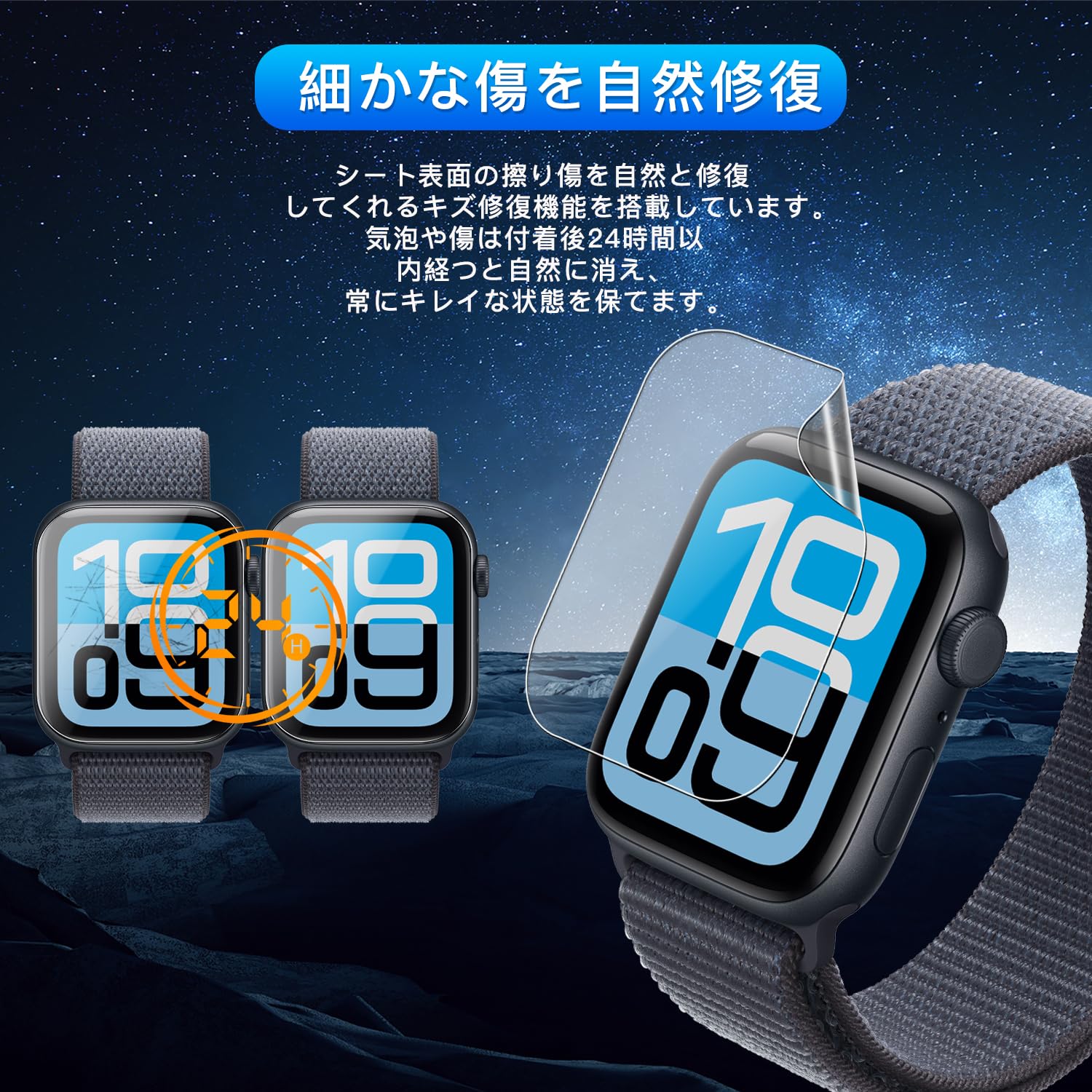 Amazon.co.jp: 【wnunbg 5枚セット】用 Apple Watch series SE 3 44MM