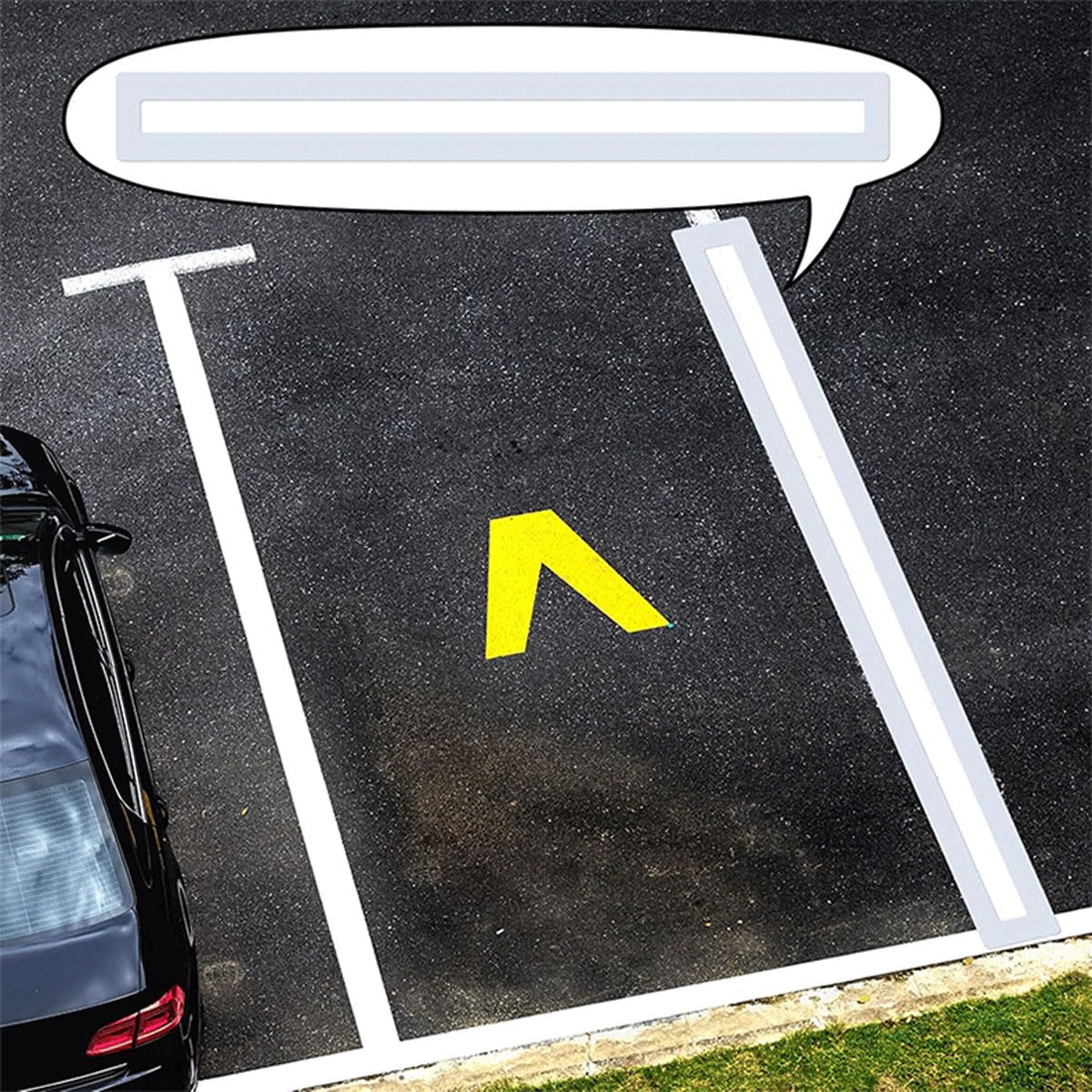Stencil per Linee di parcheggio, Modello Pieghevole, segnaletica Stradale precisa per campi Sportivi, parcheggi e Linee di pavimentazione