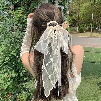 ☆TATIANA☆ Pearl Ribbon Hair pin HB2205 Amazon.com : Cloth Flower/Pearl Ribbon Hairpins Hair Stick