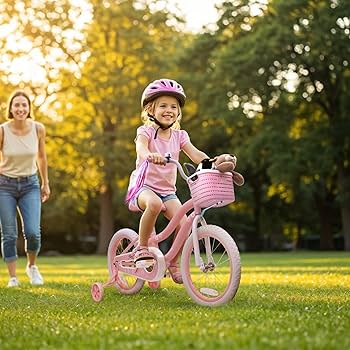 bicystar Girls Bike for Kids 3-5, Kids Bike with Training