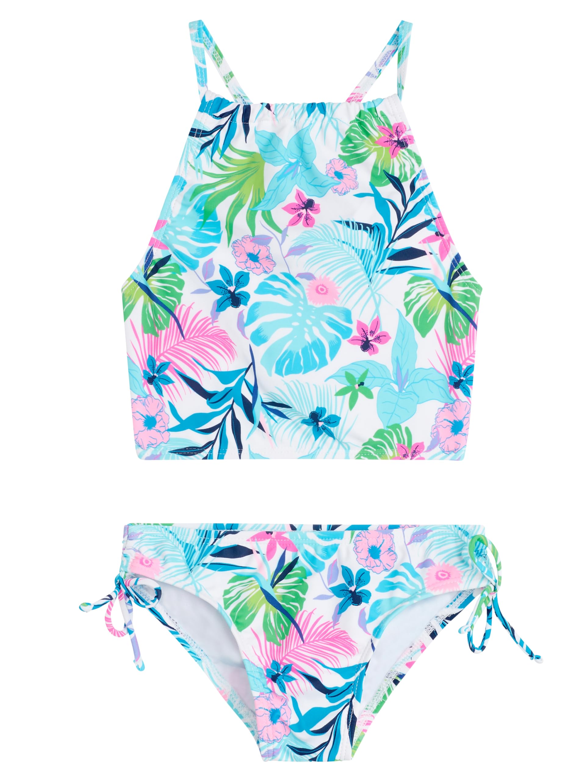 Kanu Surf Girls Daisy UPF 50 Beach Sport Halter Tankini 2-Piece Swimsuit