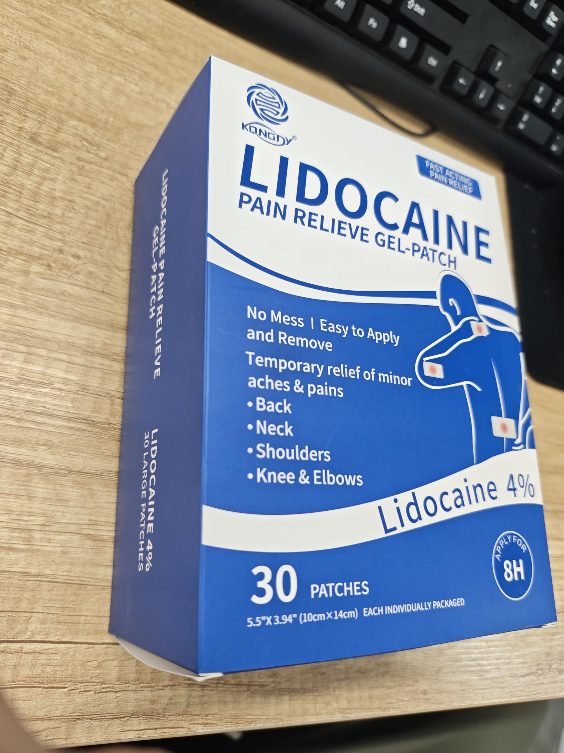 KONGDY 4% Lidocaine Patches, 30 Count Lidocaine Gel Relieving Patches — Amazon image 4