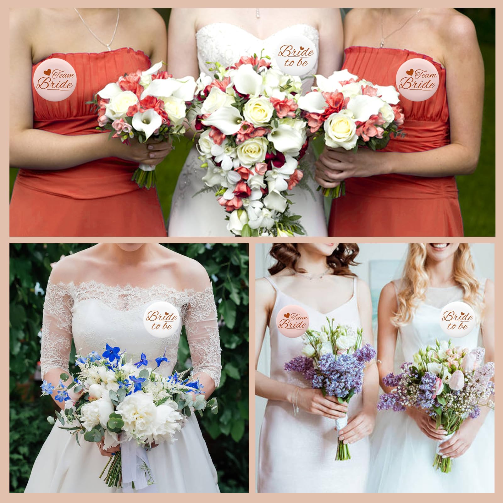 Spille Per Addio Al Nubilato - 18 Pezzi, Team Bride E Bride To Be, Per Feste, Matrimoni, Decorazioni