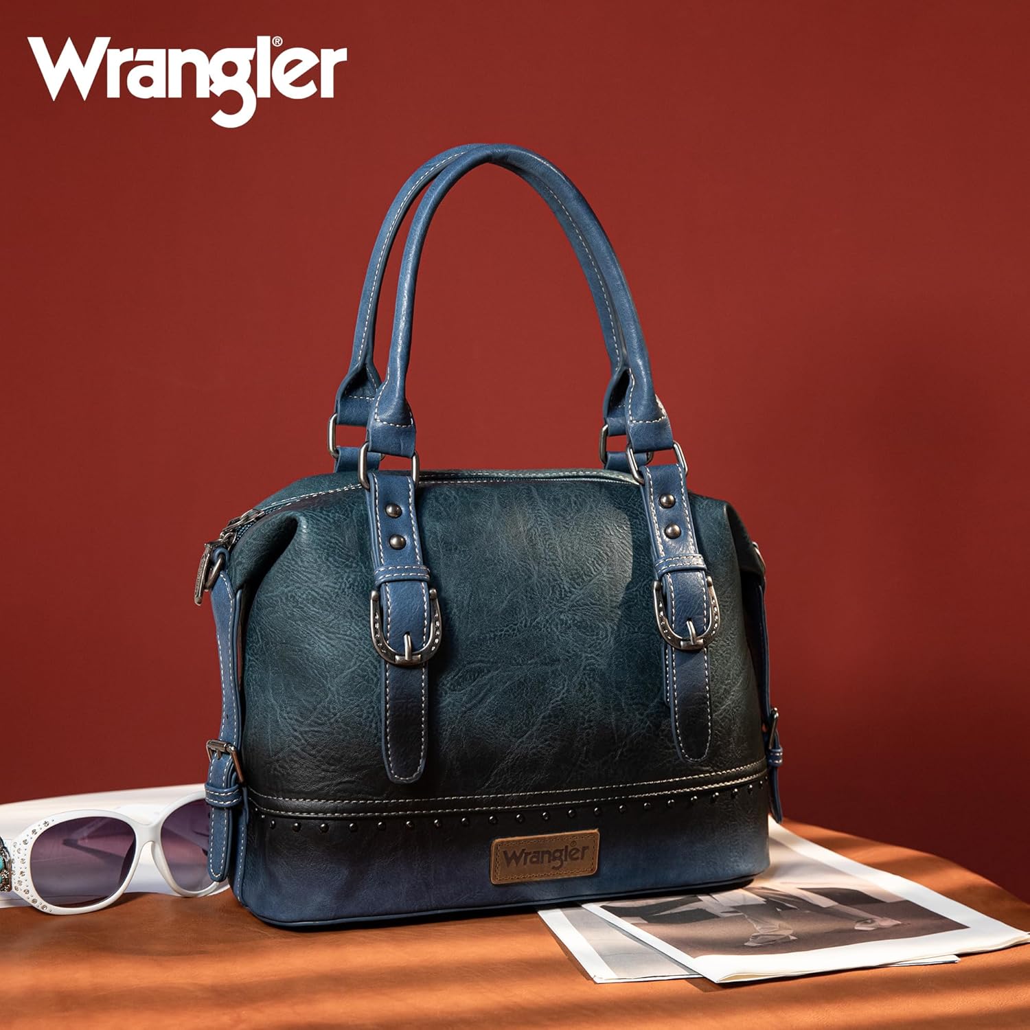 Wrangler Doctor Bag Top Handle Purse Hobo Shoulder Barrel Satchel Handbags for Women - Image 3
