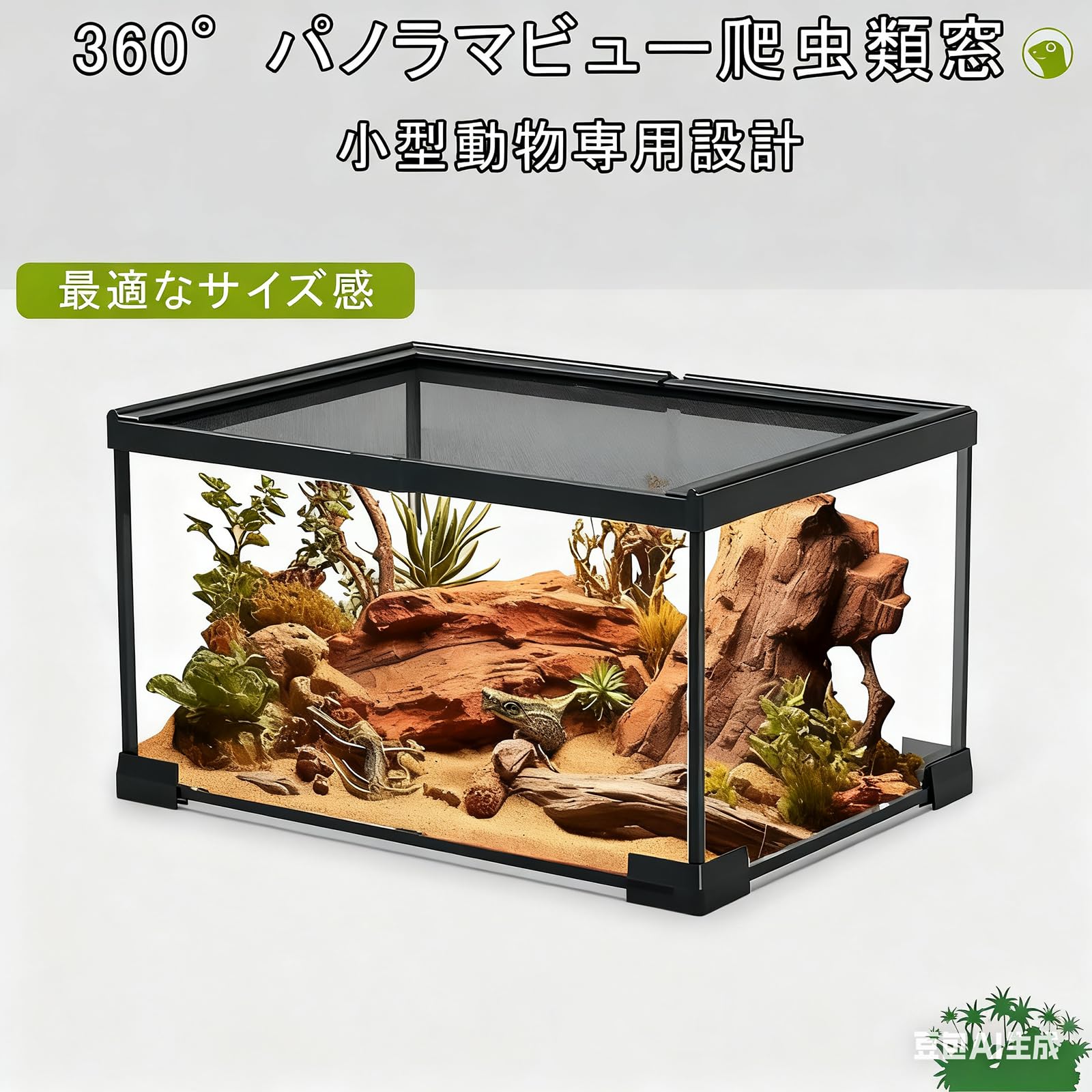 Amazon | 爬虫類 ケージ レプタイルボックス 20x20x30cm グラス
