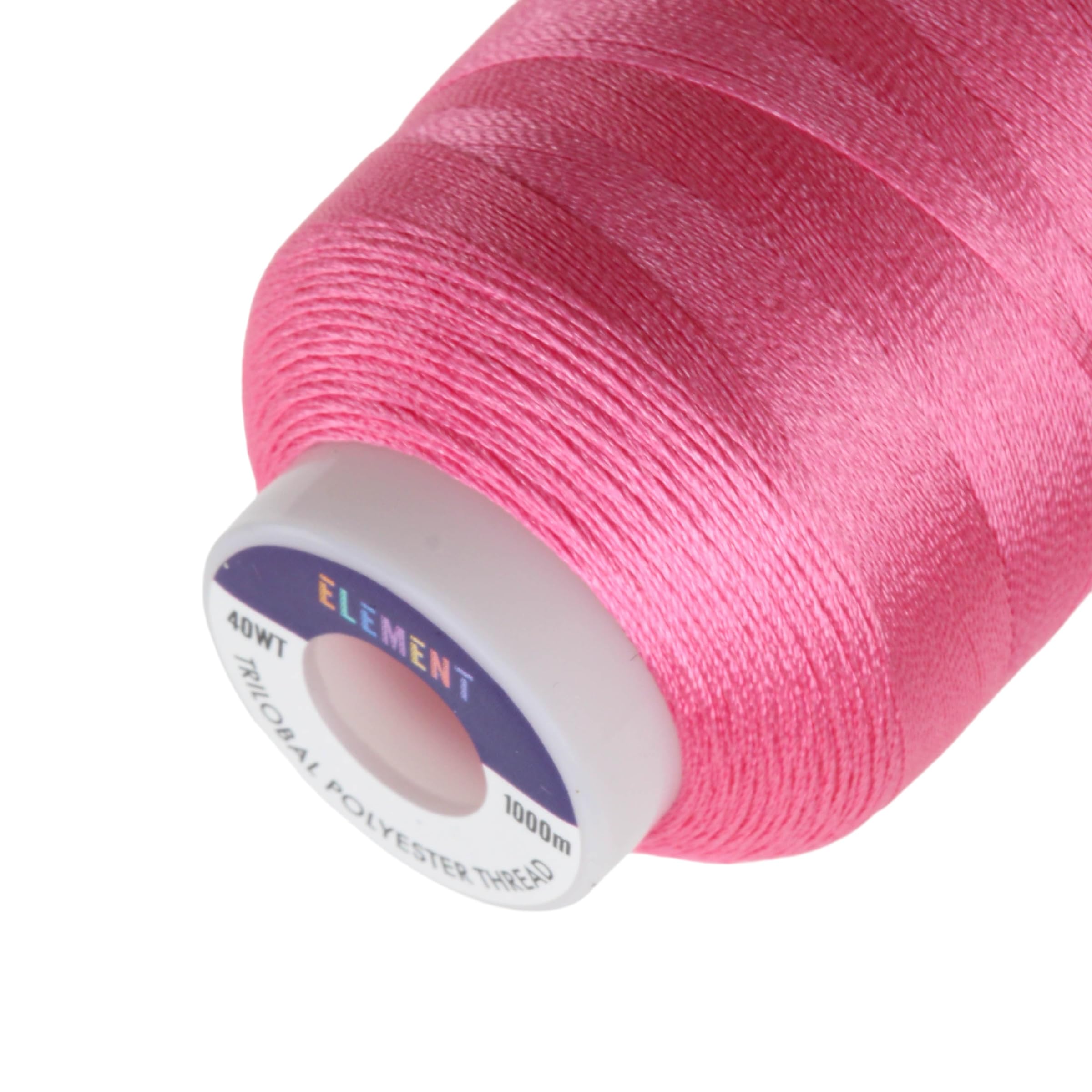 Element Thread Club 40wt Machine Embroidery Polyester Thread | 1000m (1049yd) | Glossy | Perfect Pink