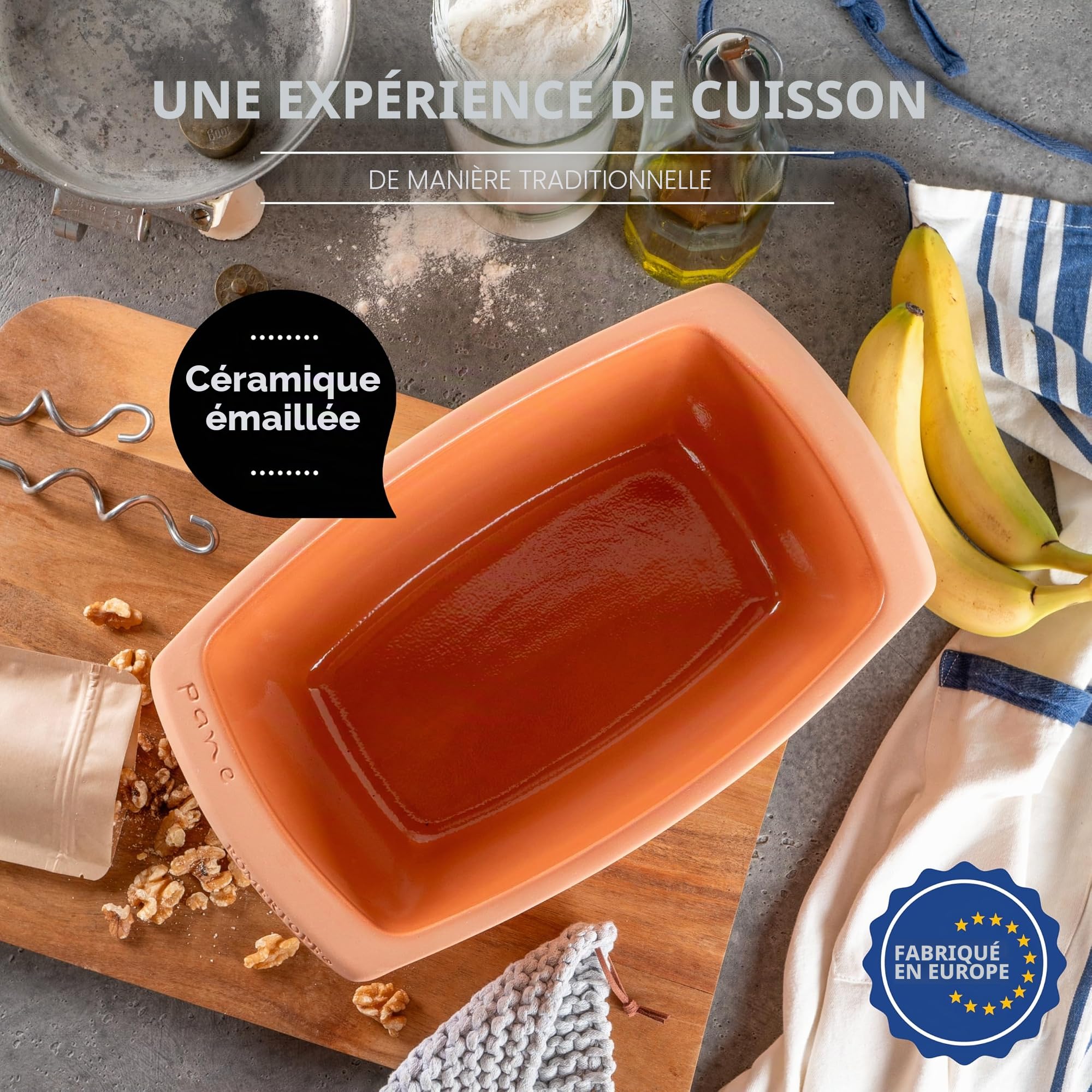 Römertopf Moule à Pain et gâteau en Terre Cuite 34,5 cm, 20,5 cm, 11 cm