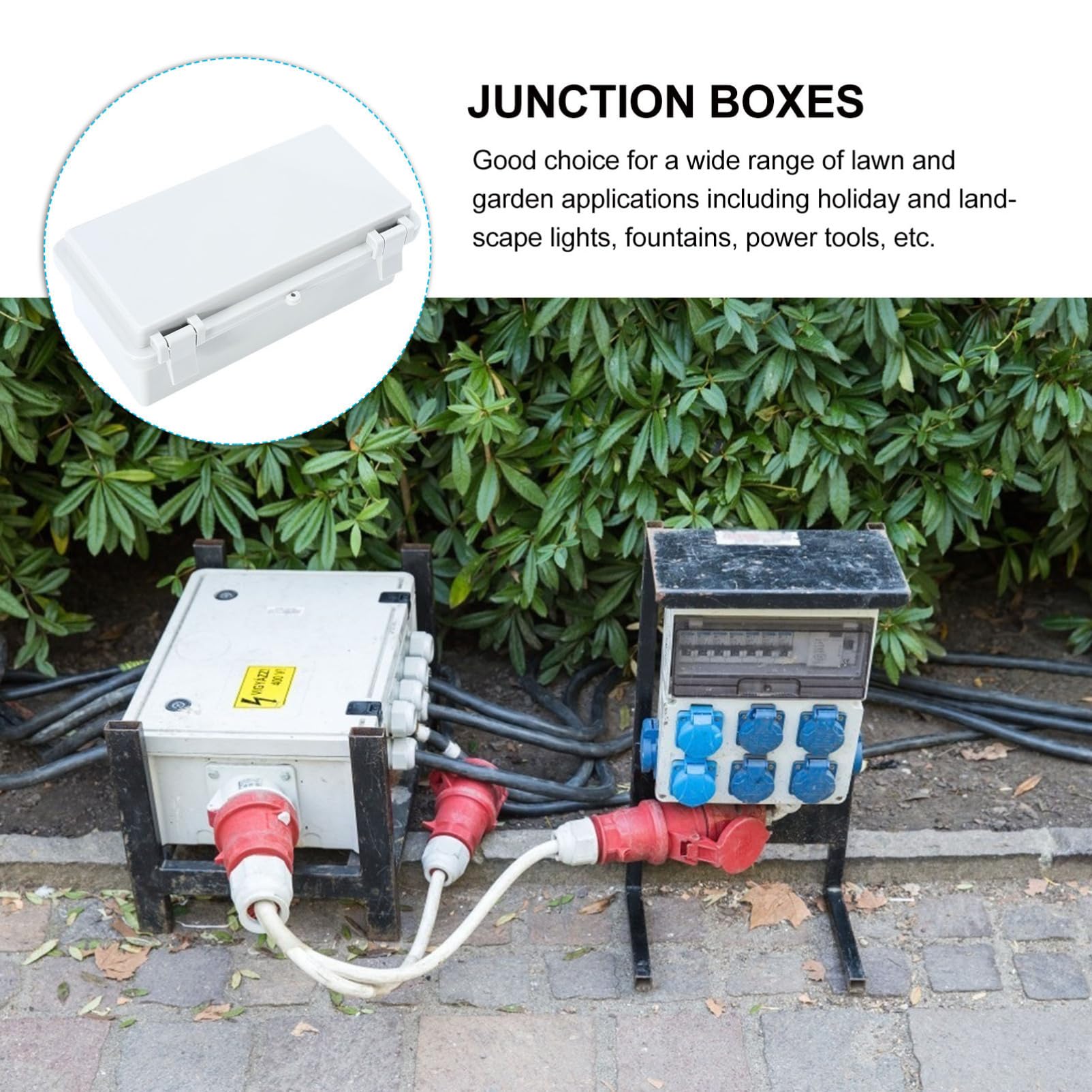Artibetter 2pezzi Scatola Giunzione Con Lucchetto Protezione Elettrica Per Esterni Resistente Alle Intemperie Per Cavi e Prese Elettriche