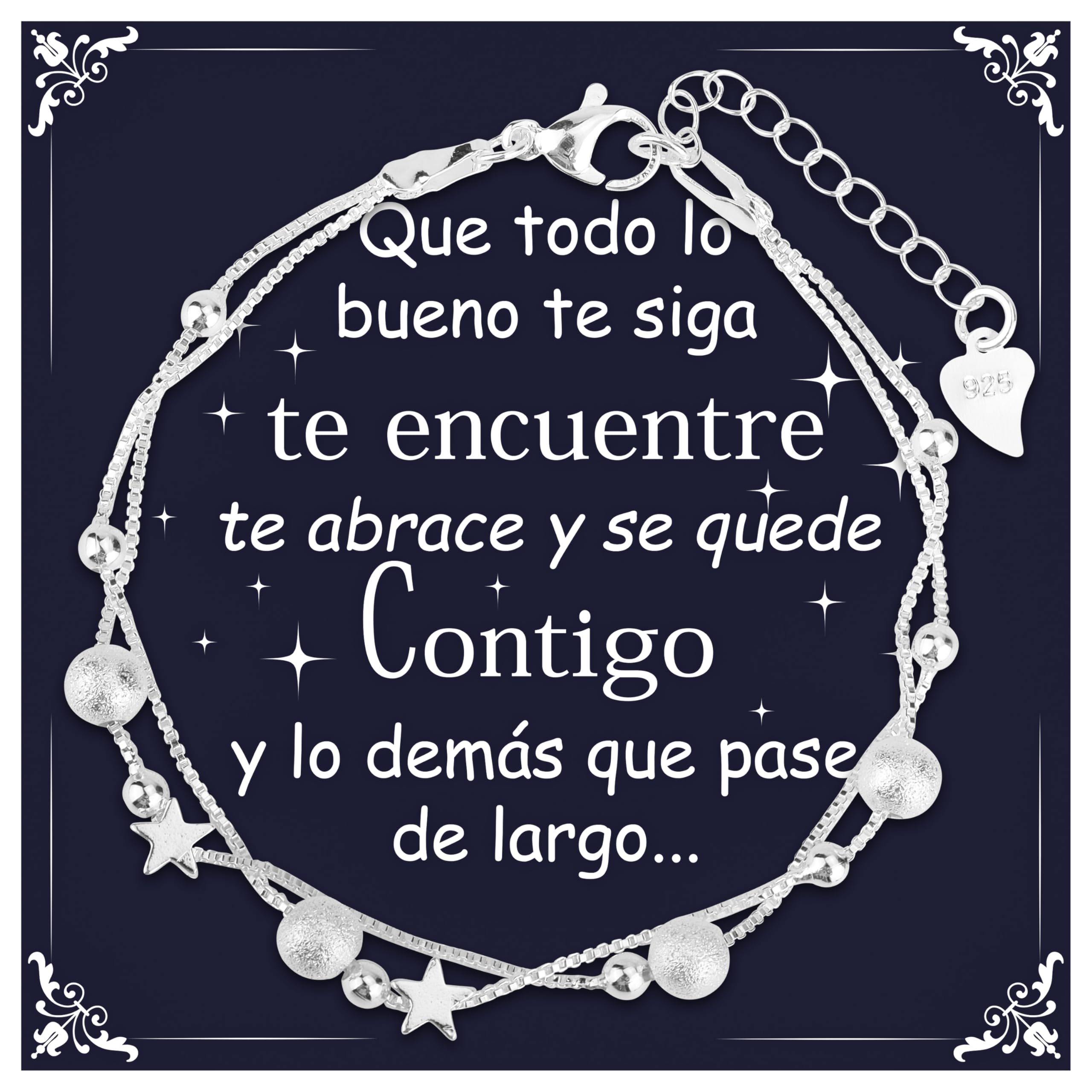 Rebundex Regalos para Mujer Pulsera Mujer Plata Regalo Cumpleaños Mujer/Madre Pulseras Mujer Regalo Mama