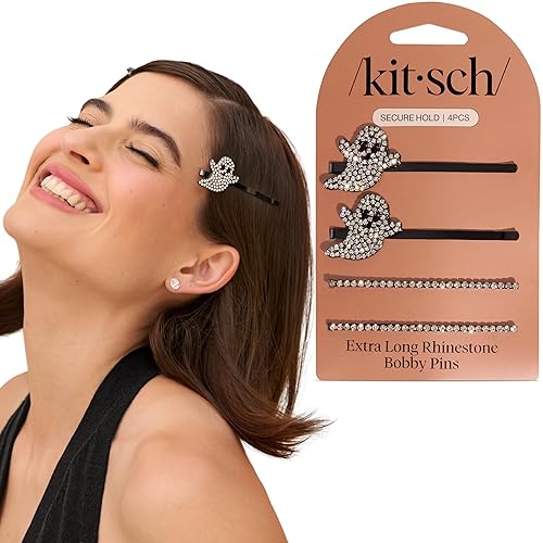 Miniatura 9 de Kitsch Horquillas de moda  Horquillas de metal para mujer  Horquillas doradas con cuentas  Alfileres de cuentas de regalo de vacaciones para el