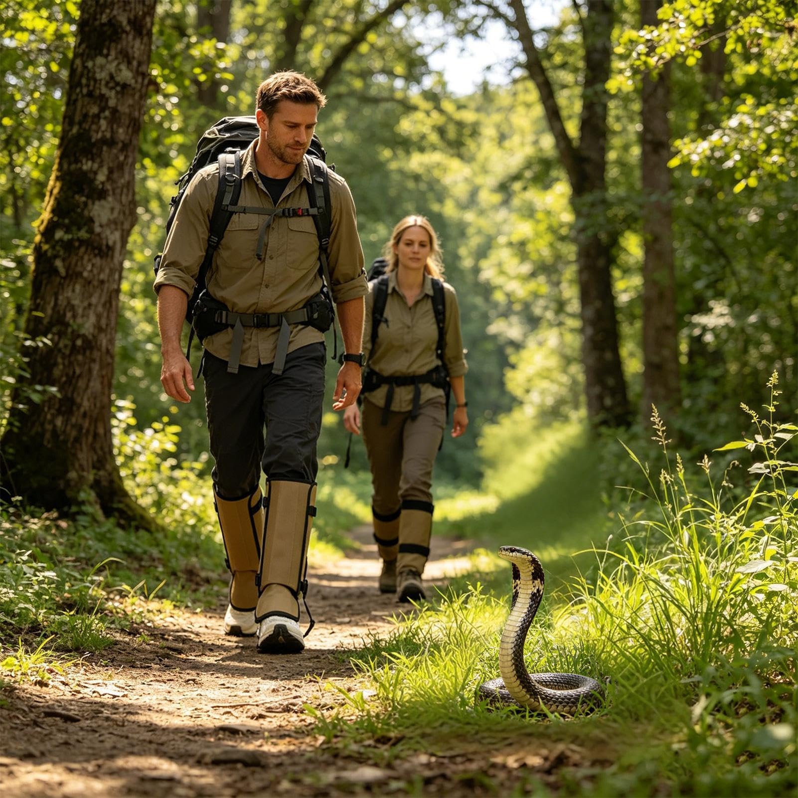 Generisch Schlangengamaschen für Herren 2-teiliger Outdoor Bein-Biss-Schutz | Bissfeste Gamaschen gegen Schlangen zum Wandern, Angeln, , Farmarbeit, Klettern, Camping, Arbeiten, Garten