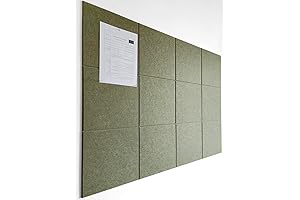 12 Pack Olive Felt Panels: The Premium Cork Board Alternative for Enhanced...